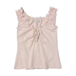 Y2K 2000s Vintage Pink Milkmaid Cottagecore Top Size S